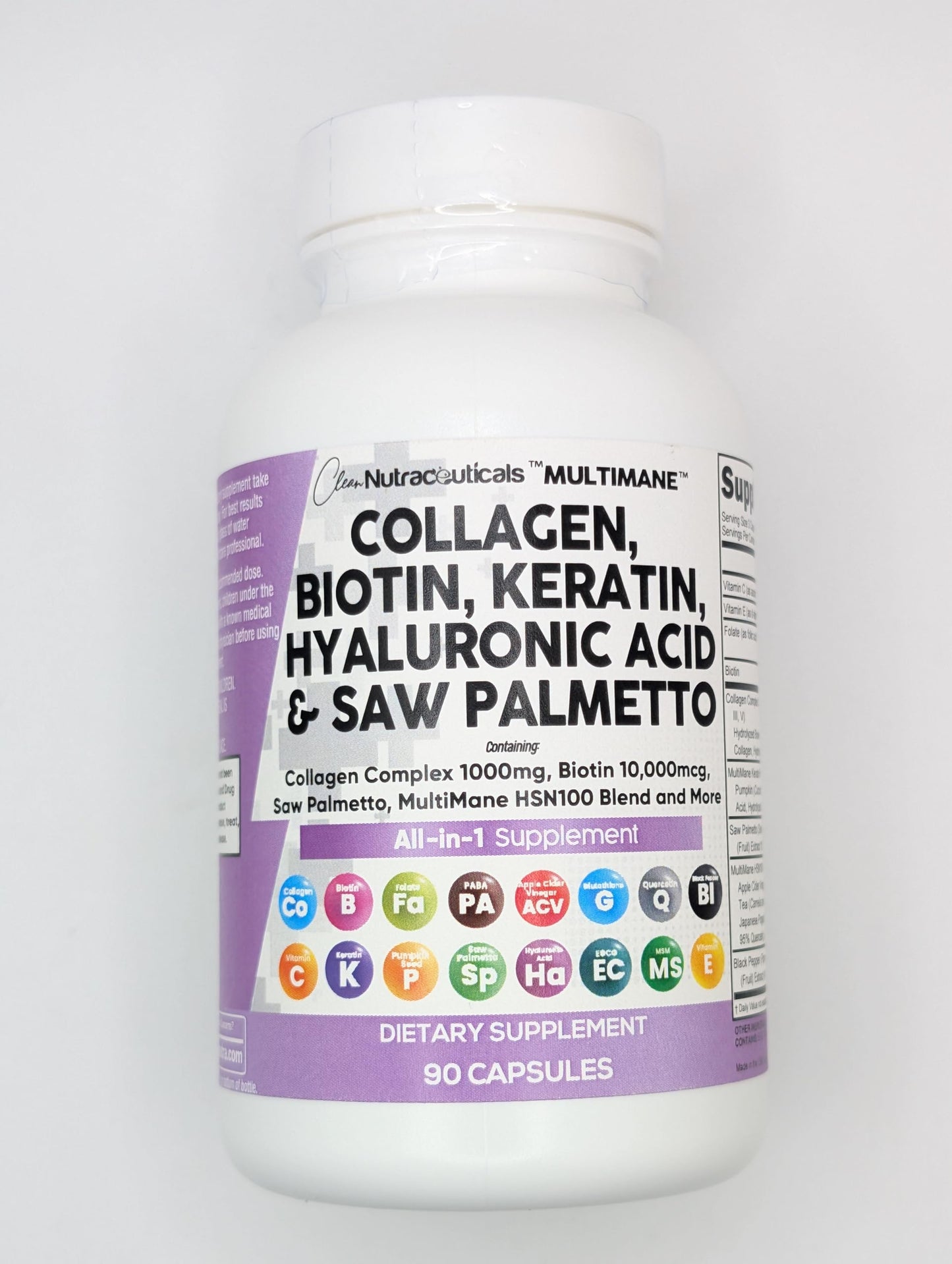 Ingredientes de vitaminas para cabello y piel colágeno y vitaminas multi Clean Nutra