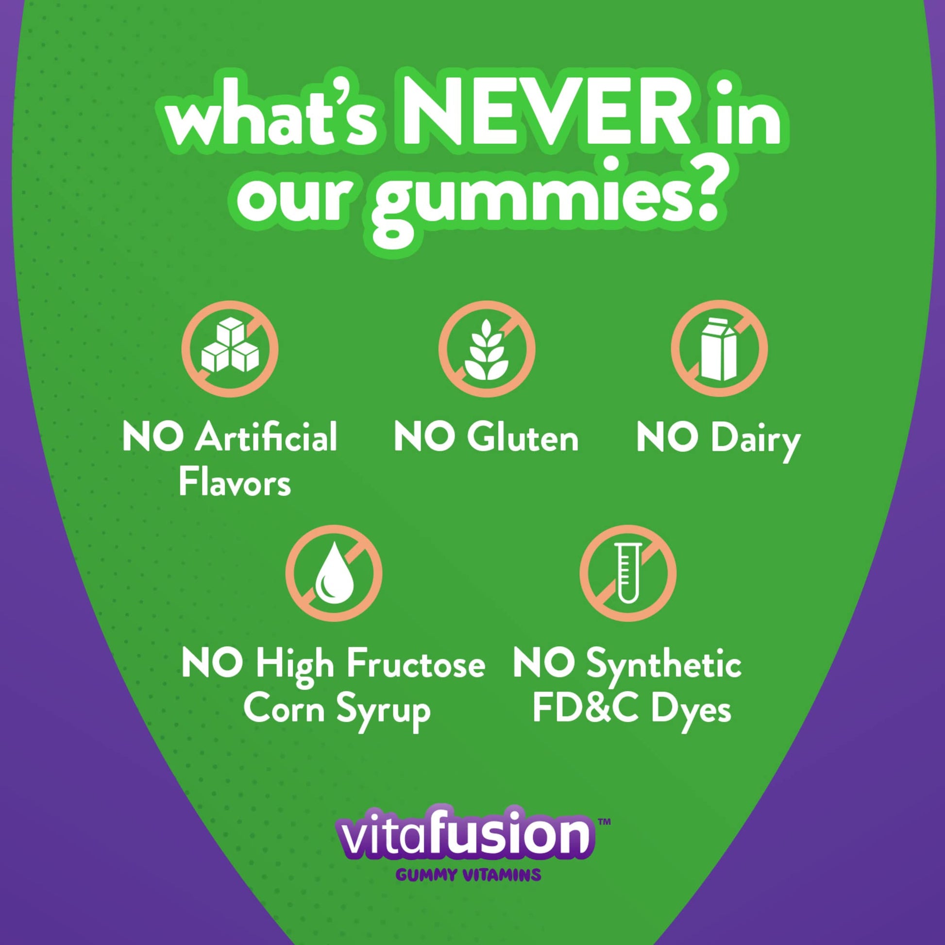 Ingredientes saludables en vitafusion multi inmune.