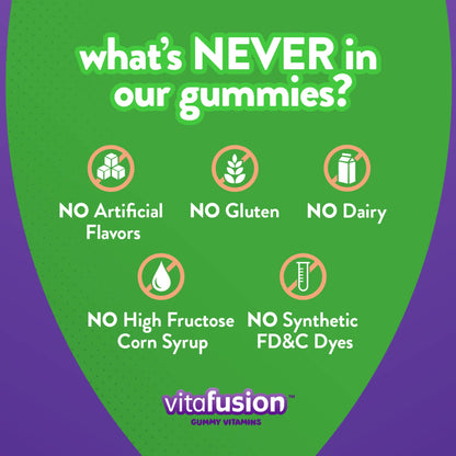 Ingredientes saludables en vitafusion multi inmune.
