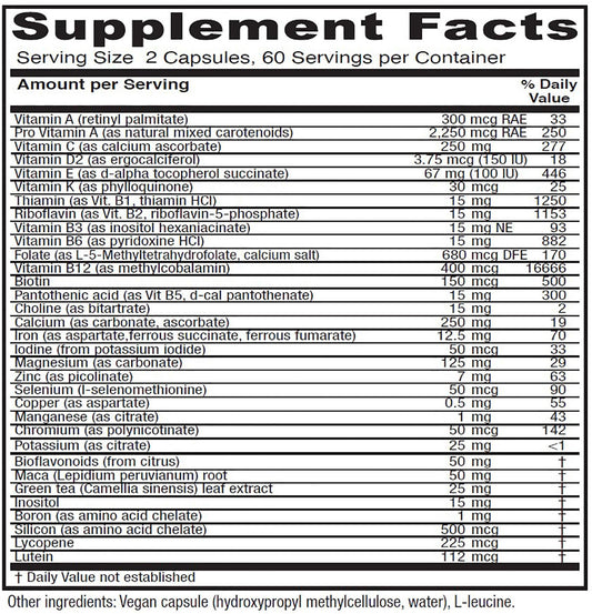 detalle de ingredientes de Vitanica FemTeen Symmetry