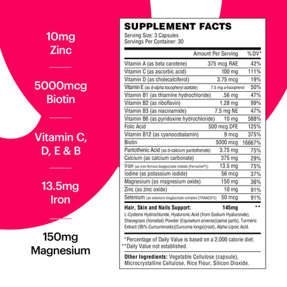 Ingredientes Wellthy Her multivitamínico para mujeres