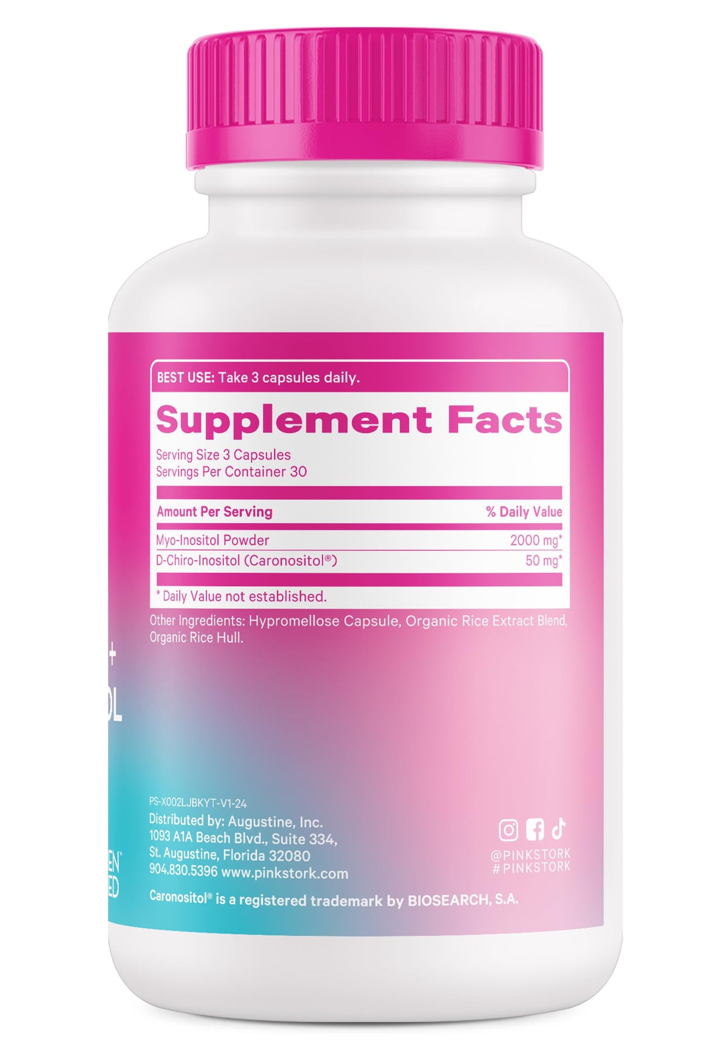 Inositol polvo Pink Stork para mezcla en bebidas