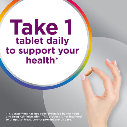 Instrucción de tomar una tableta diaria para apoyo de salud