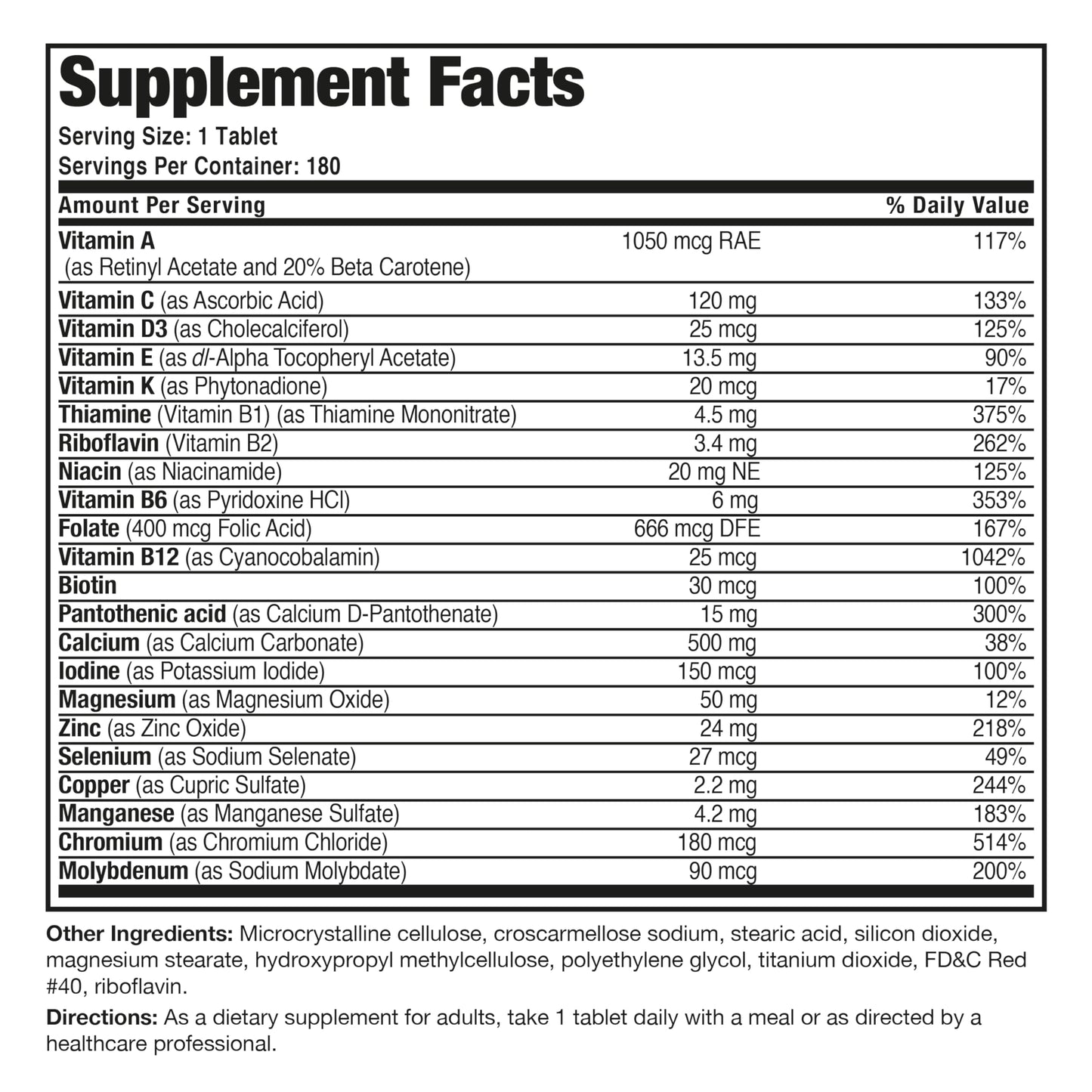 Instrucciones de uso y advertencias de Bronson Vitamins