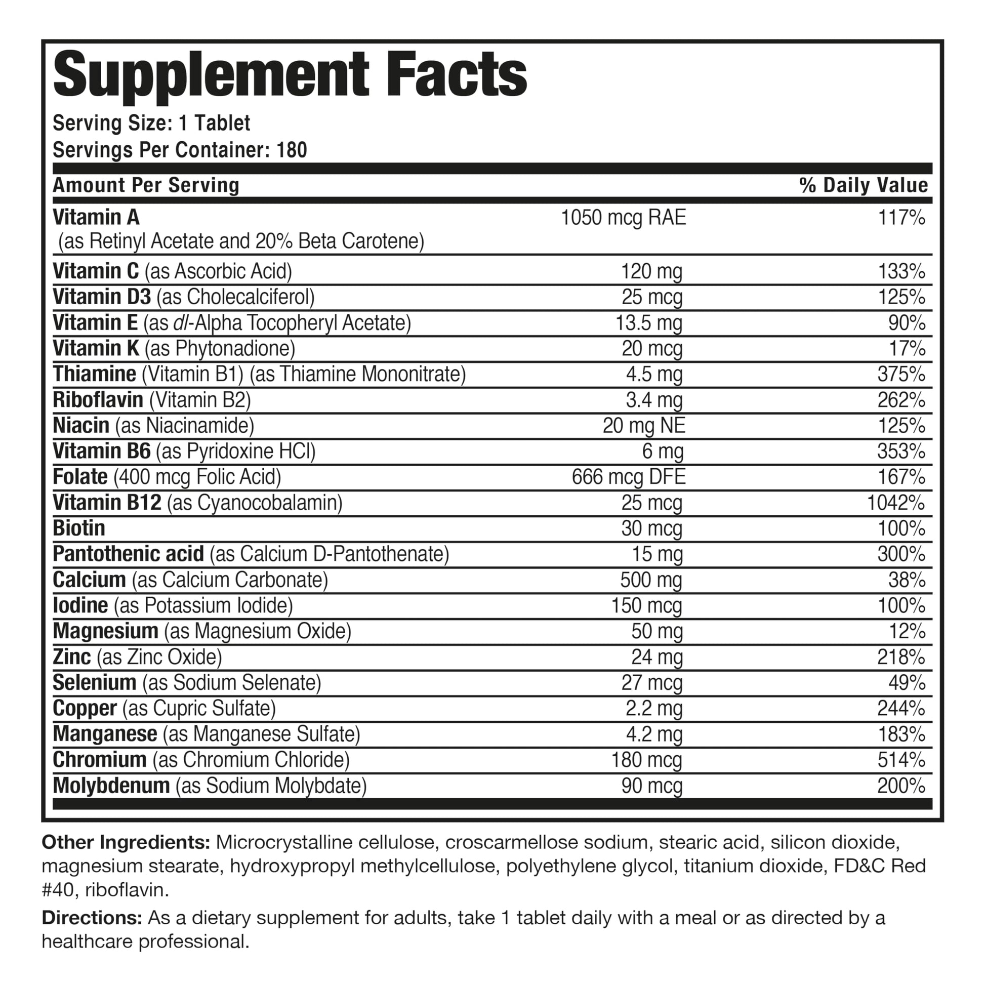 Instrucciones de uso y advertencias de Bronson Vitamins