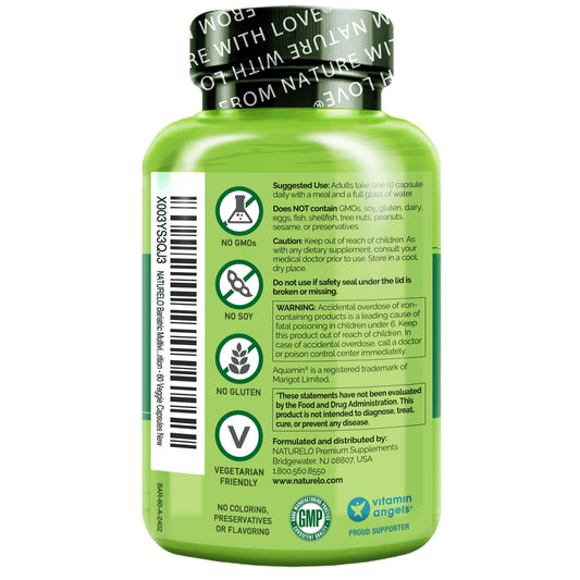 Instrucciones y advertencias del multivitamínico