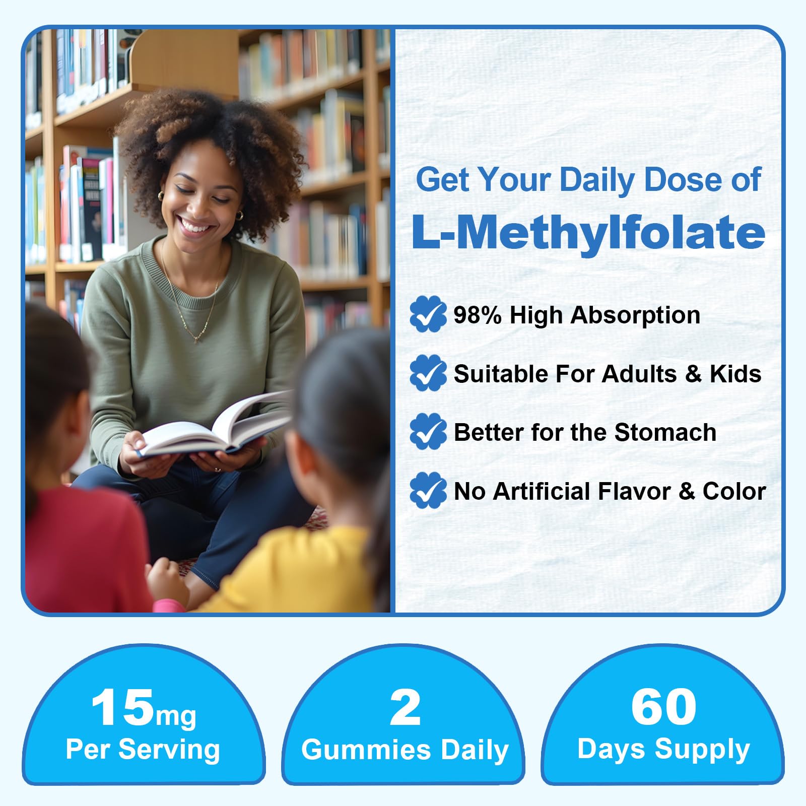 Instrucciones y beneficios gomitas JOVITHEA L-Metilfolato
