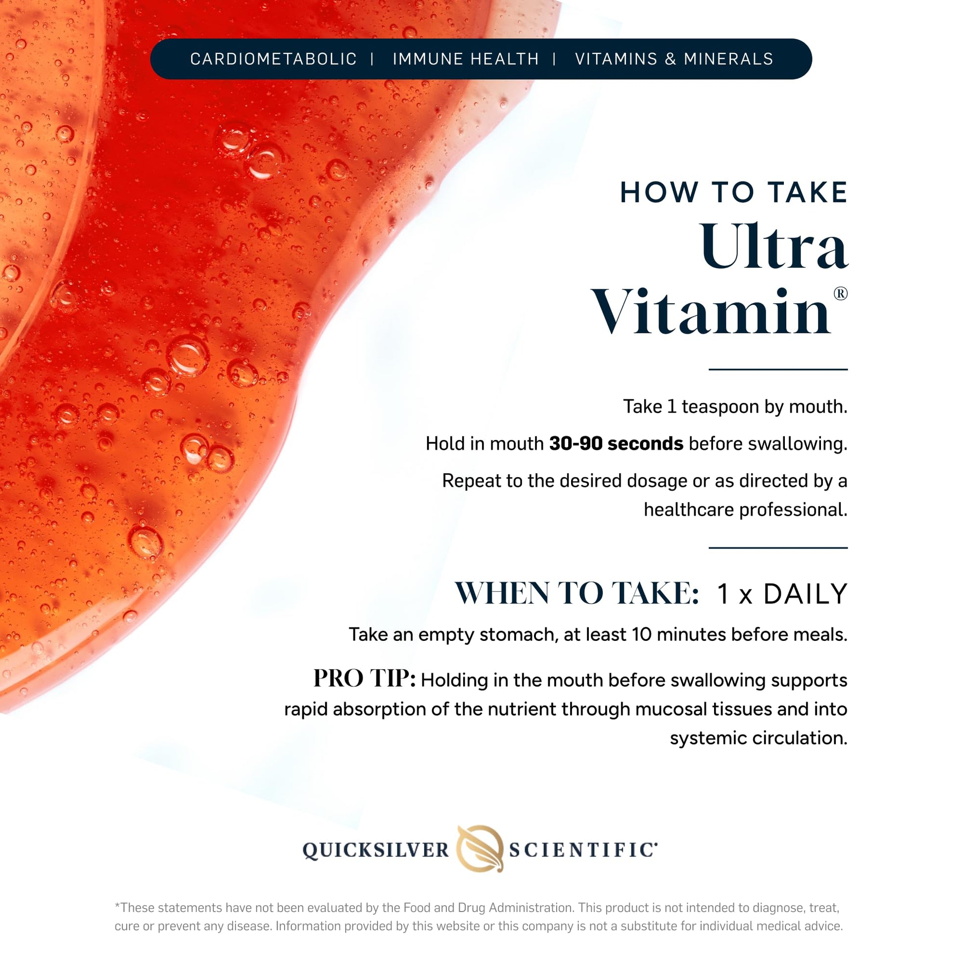 Instrucciones de consumo de Ultra Vitamin