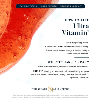 Instrucciones de consumo de Ultra Vitamin