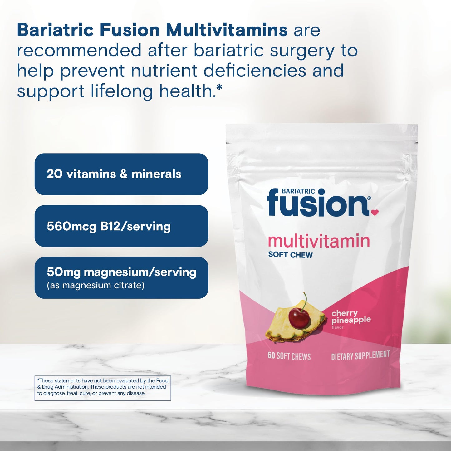 Instrucciones de uso de multivitaminas Bariatric Fusion