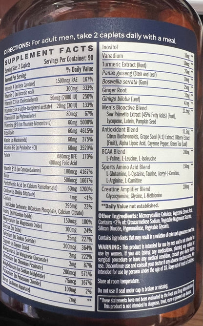 Instrucciones Multivitamínico Deportivo Hombre Ultra 360
