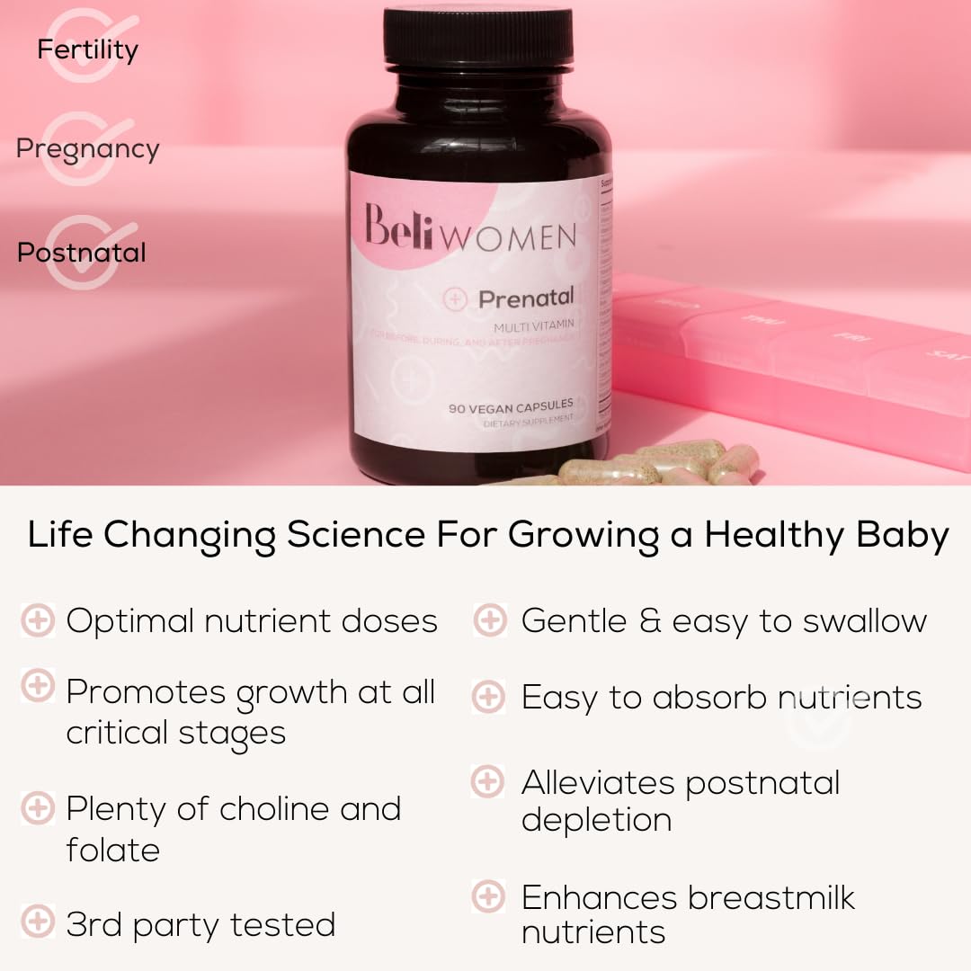 Instrucciones para multivitamínico prenatal Beli mujeres