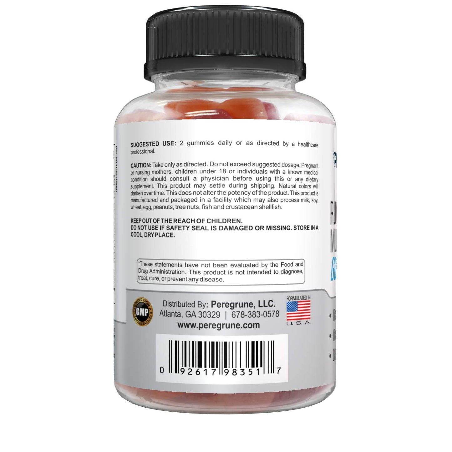 Instrucciones de uso de gomas multivitamínicas PEREGRUNE