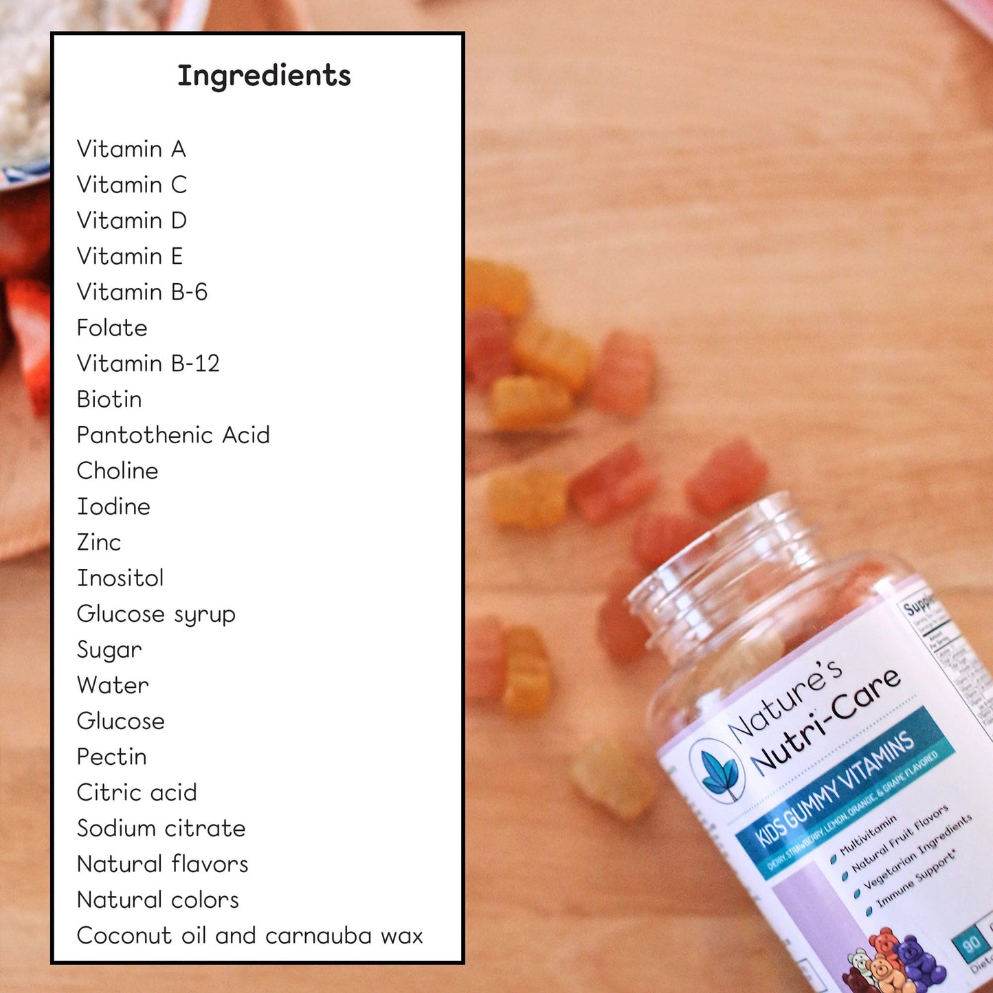 Instrucciones de uso de vitaminas en goma para niños