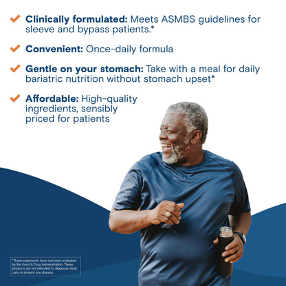 Instrucciones de uso del multivitamínico Bariatric Fusion.