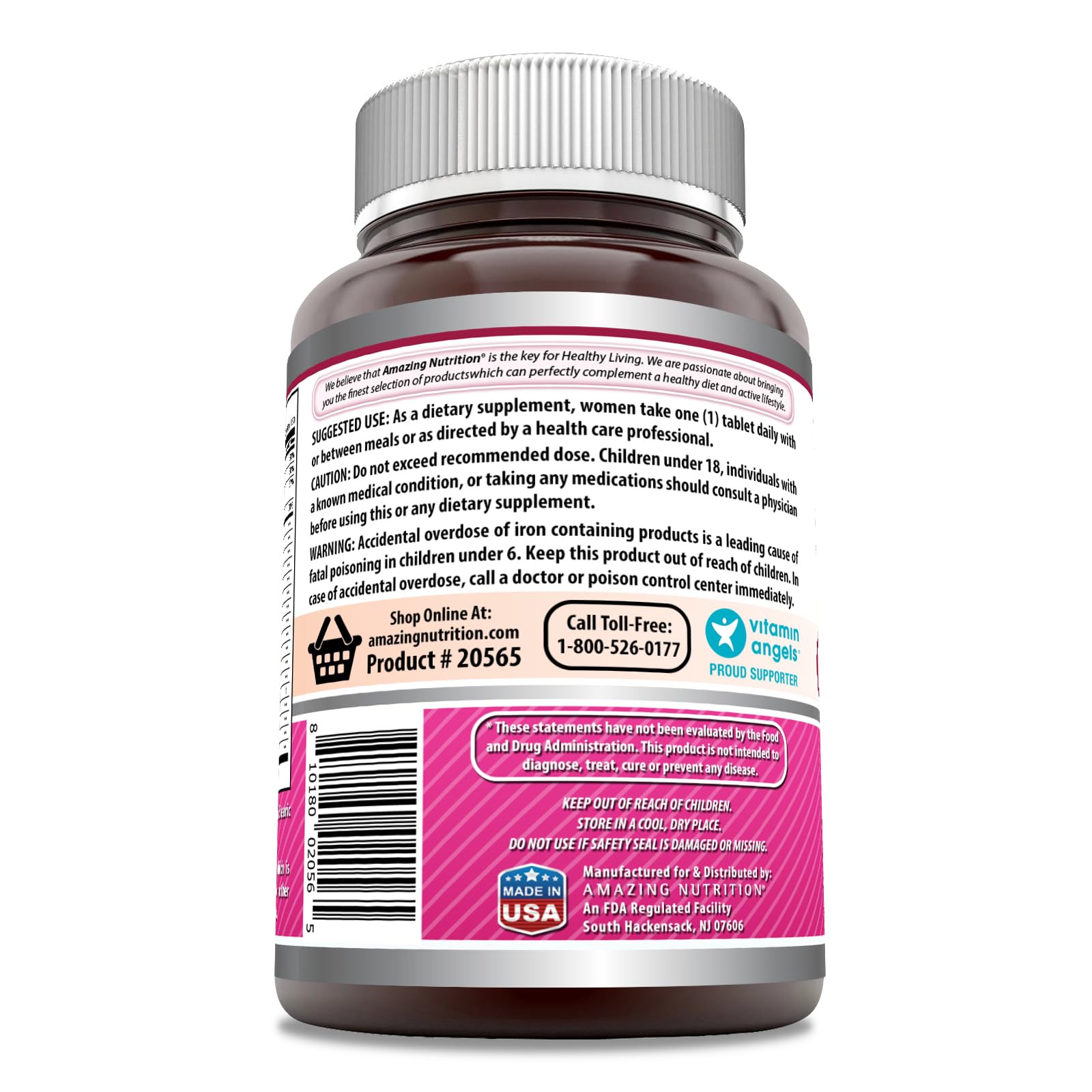 Instrucciones de uso del multivitamínico para mujeres.