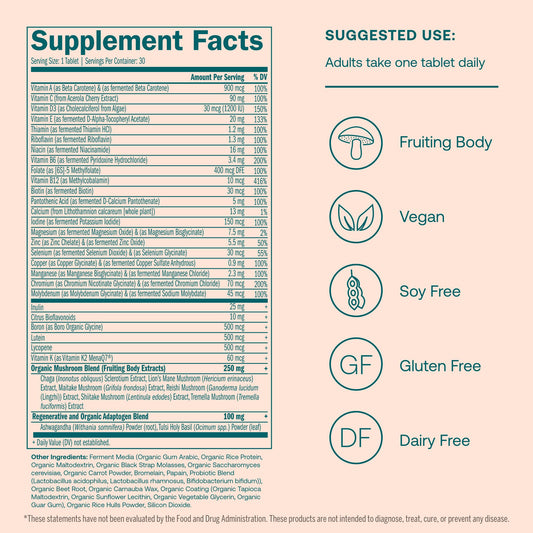 Instrucciones de uso para multivitamínico True Grace