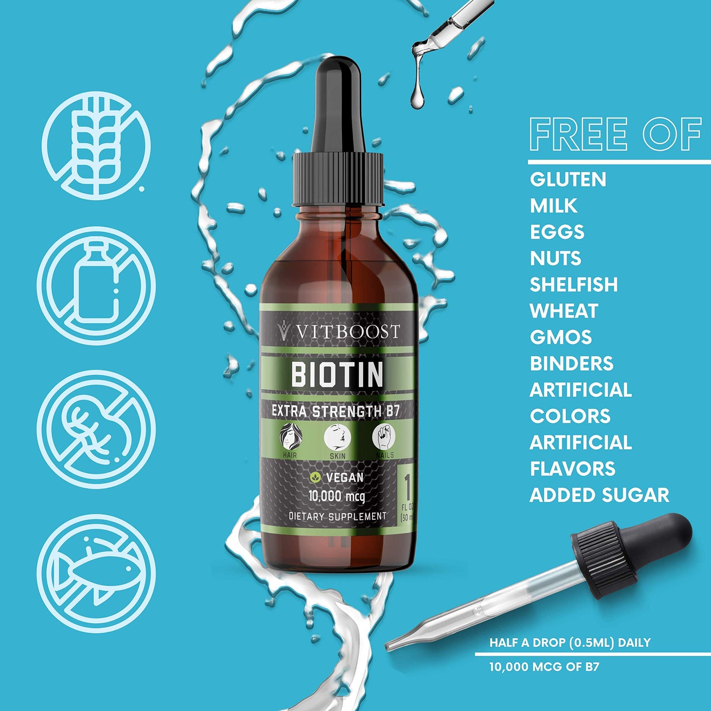Instrucciones uso suplemento VitBoost gotas B12 veganas