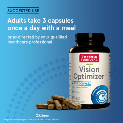 Instrucciones de uso de Vision Optimizer: 3 cápsulas al día