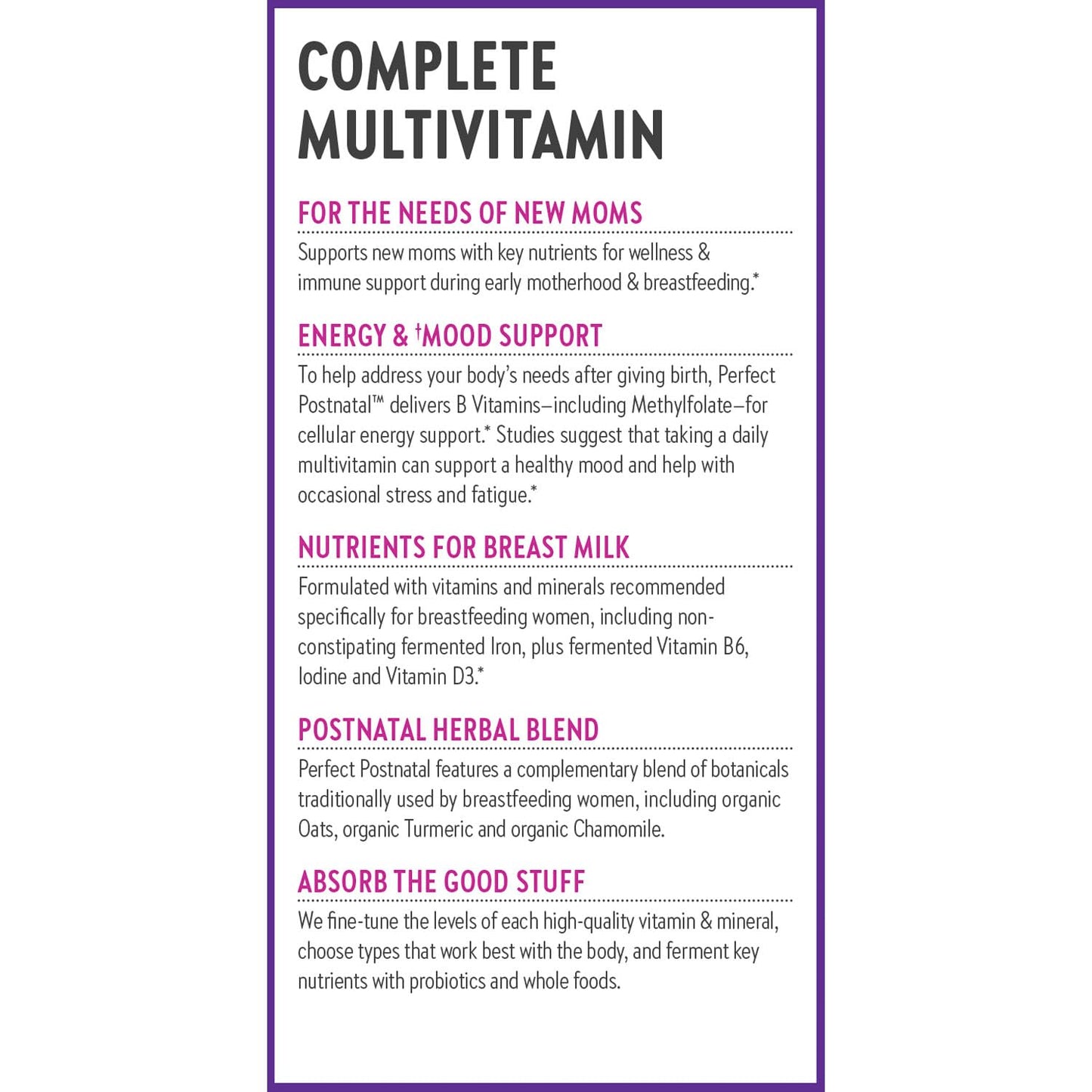 Instrucciones uso vitaminas postnatales new chapter
