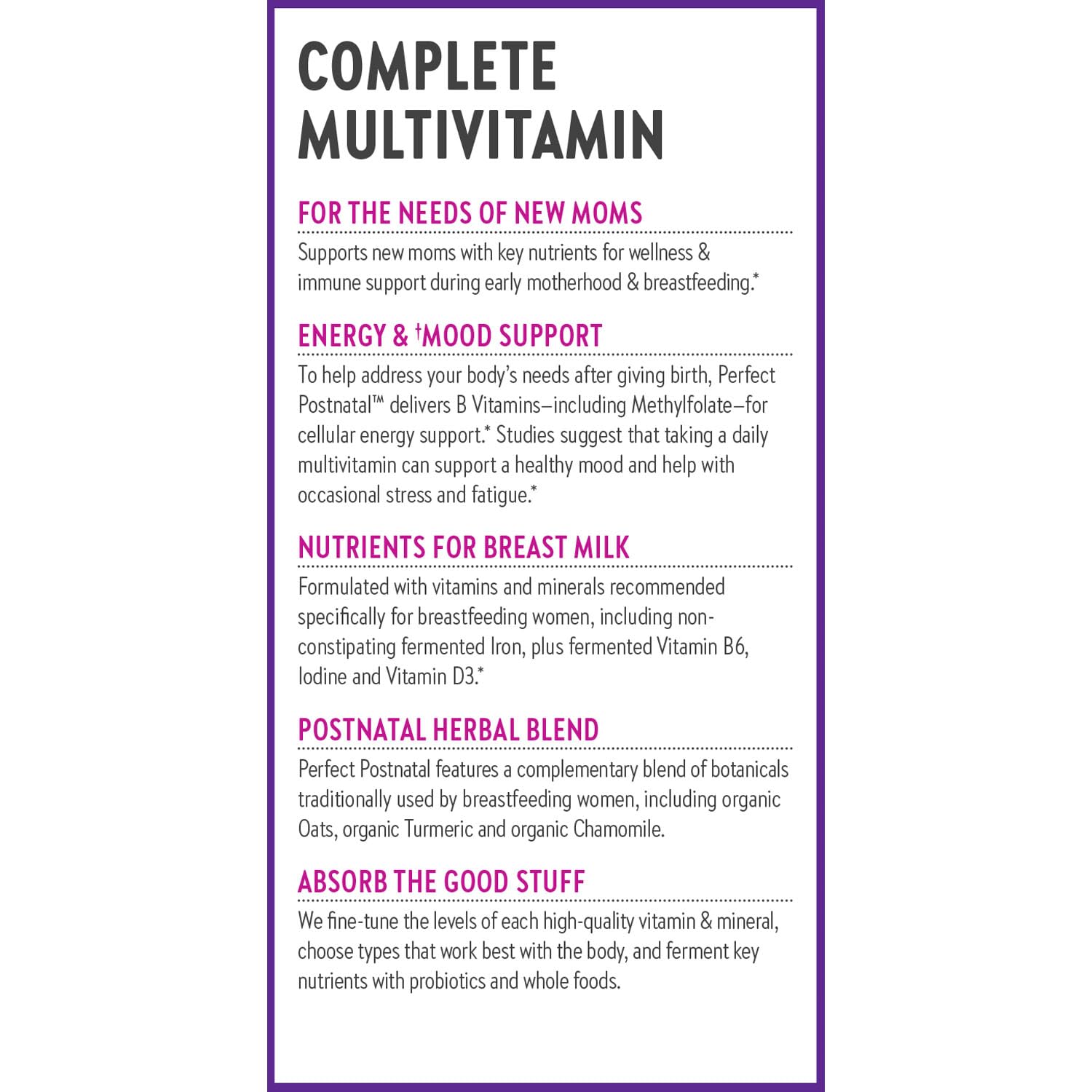 Instrucciones uso vitaminas postnatales new chapter