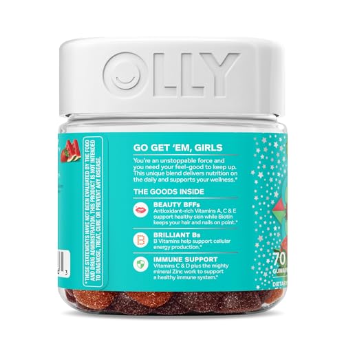 Instrucciones y valor diario Olly multivitaminas