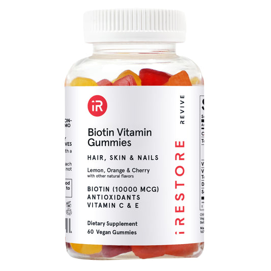 iRestore gomitas veganas para cabello piel y uñas con biotina
