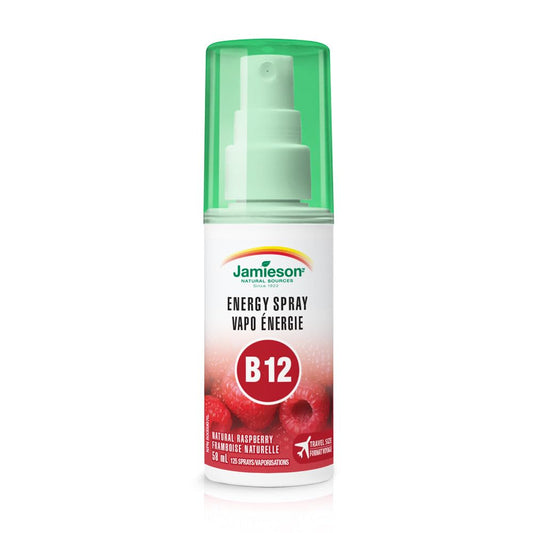 Jamieson spray energético vitamina B12 sabor frambuesa 58 ml