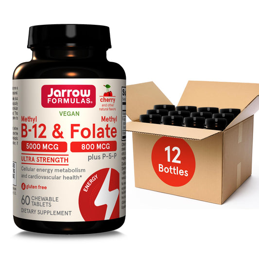 Jarrow Formulas Methyl B-12 tabletas masticables caja