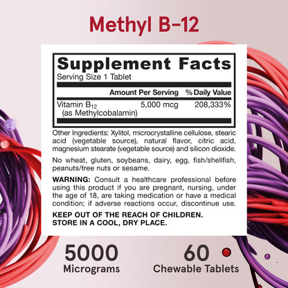 Jarrow Formulas Metil B-12 alta potencia para energía celular