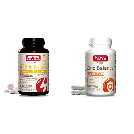 Jarrow Formulas metil b12 y metil folato tabletas masticables