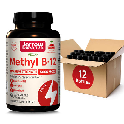 Jarrow Formulas Metil B-12 tabletas masticables sabor cereza