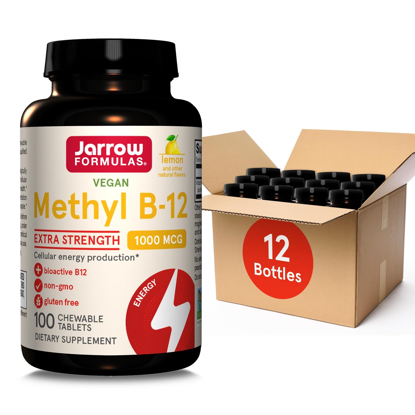 Jarrow Formulas Metil B-12 tabletas sabor limón 100 unidades