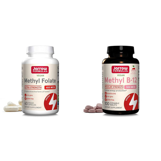 Jarrow Formulas metil folato y metil B-12 suplemento paquete