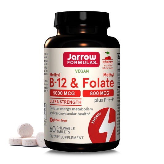 Jarrow Formulas tabletas masticables metil b12 y metil folato
