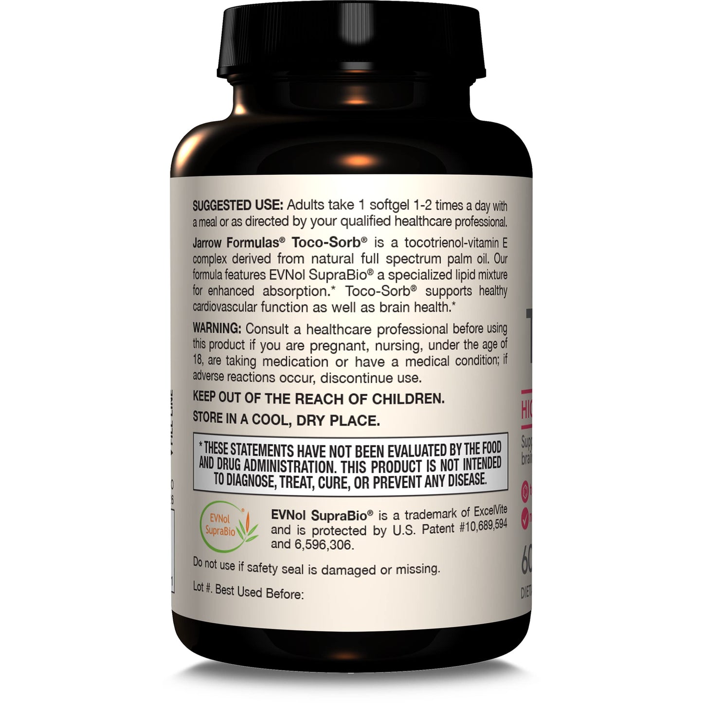 Jarrow Formulas Toco-Sorb, complemento dietético alto en absorción de vitamina E