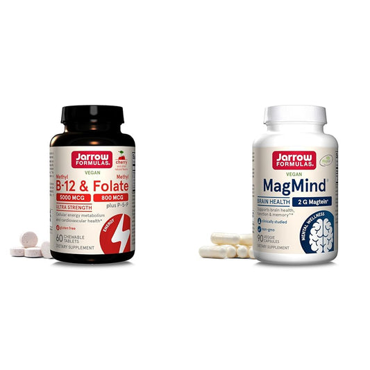 Jarrow Formulas Ultra Strength Metil B-12 5000 mcg tabletas sabor cereza