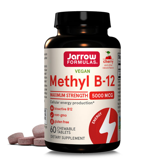Jarrow Formulas vitamina b12 5000 mcg tabletas masticables sabor cereza