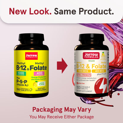 Jarrow MK7 vitamina K2 y Metil B-12 para salud ósea y energía