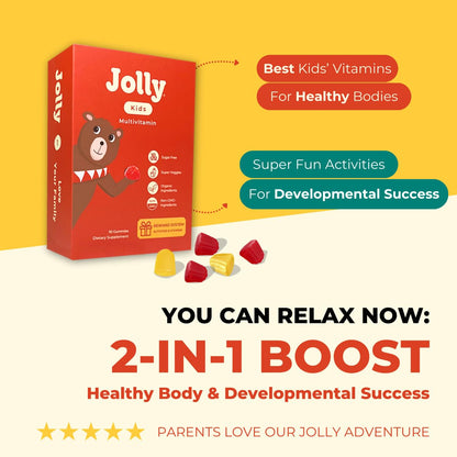 Jolly Adventure vitaminas niños ingredientes limpios sin azúcar