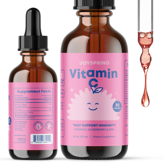 JoySpring vitamina c líquida con zinc para niños 2 años