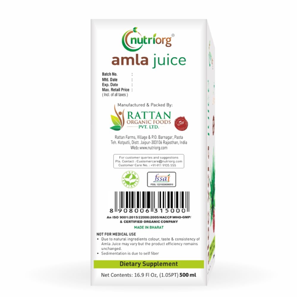 Jugo amla Nutriorg zumo natural orgánico