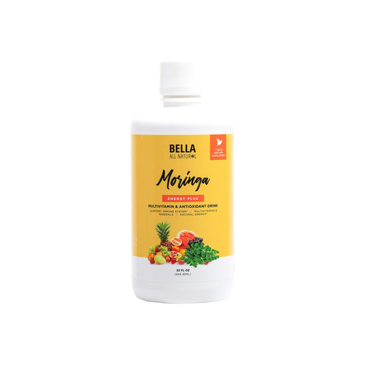Botella de jugo de Moringa Energy Plus Bella All Natural 32 oz