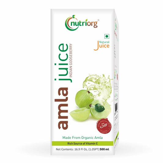 Jugo orgánico amla Nutriorg botella 16.9 oz