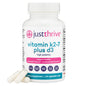 Just Thrive vitamina k2-7 y d3 suplemento 60 cápsulas vegetales
