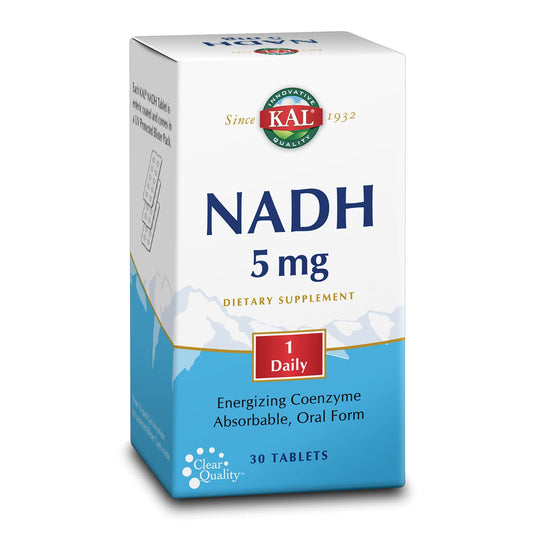 Tabletas KAL 5 mg NADH suplemento energía celular