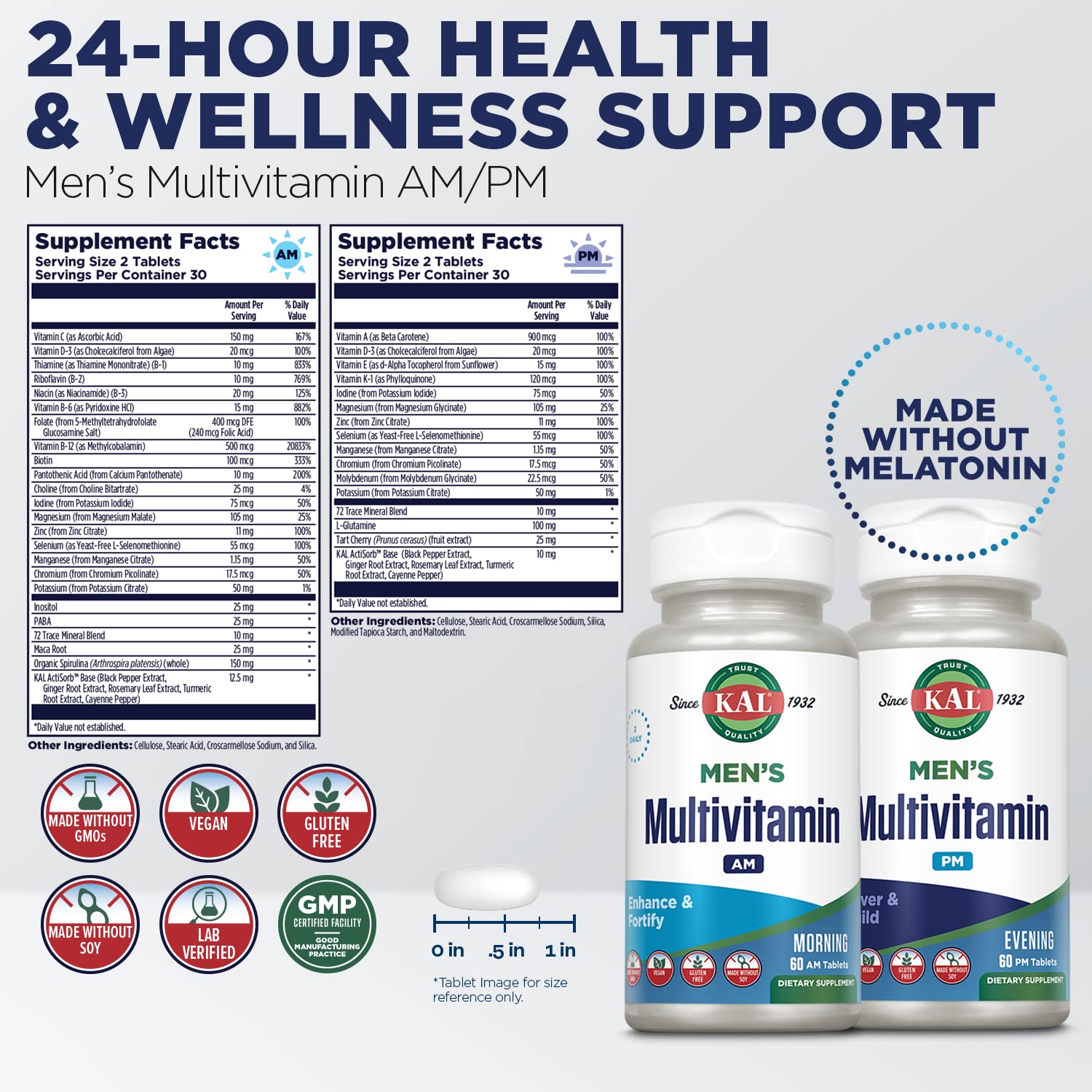 KAL multivitamínico 120 tabletas