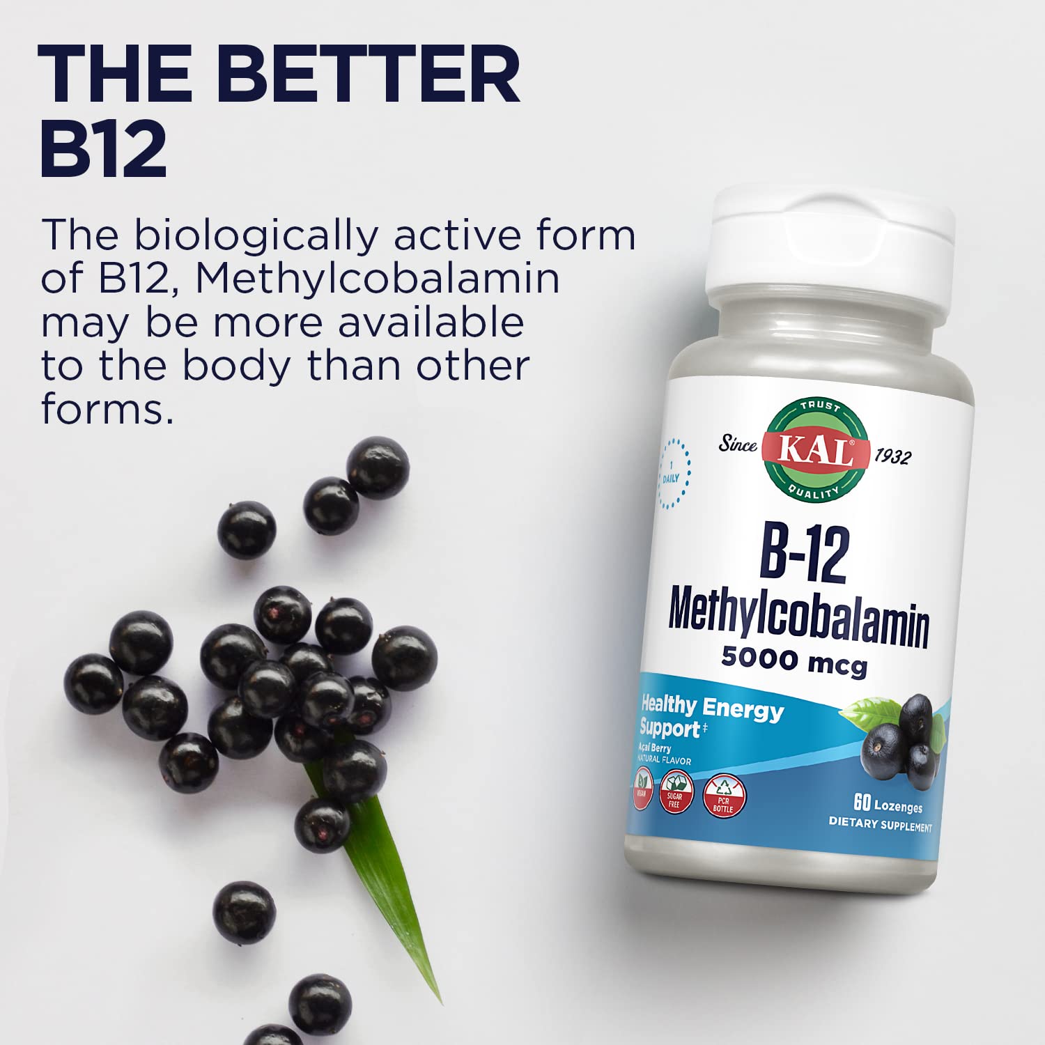 KAL suplemento energético Vitamina B-12 Metilcobalamina