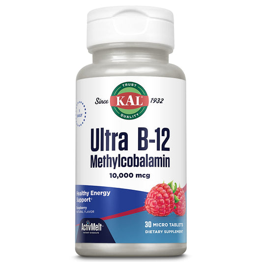 KAL Ultra B12 Metilcobalamina 10,000 mcg microtabletás sabor frambuesa