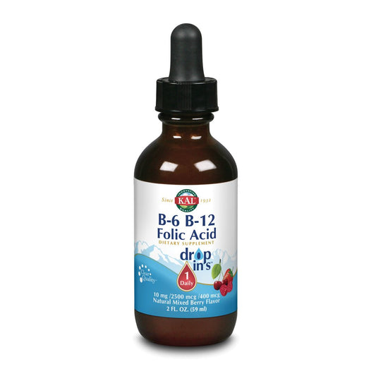 KAL vitamin b6 b12 ácido fólico líquido gotas salud cardíaca